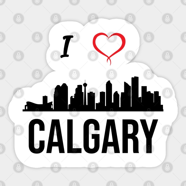 I love Calgary Alberta Canada Sticker by alltheprints